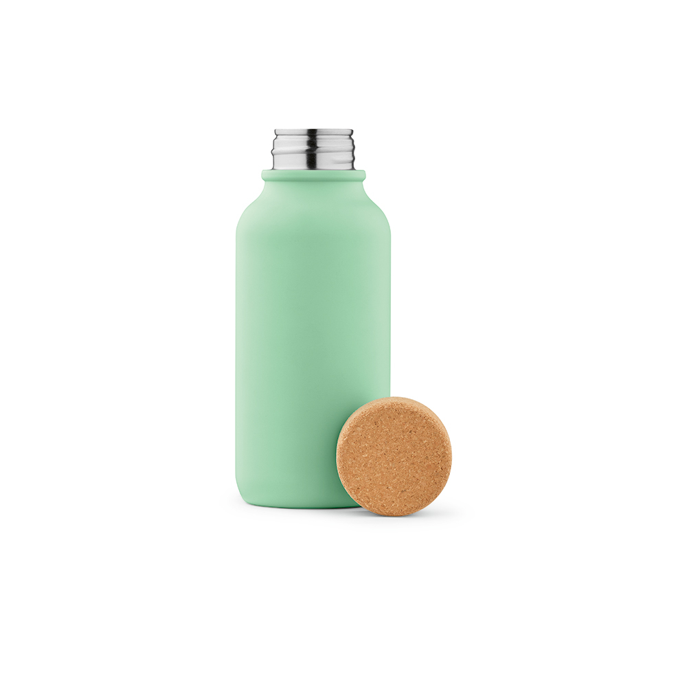 Bouteille 530ml à personnaliser inox recyclé Volga Vert pastel